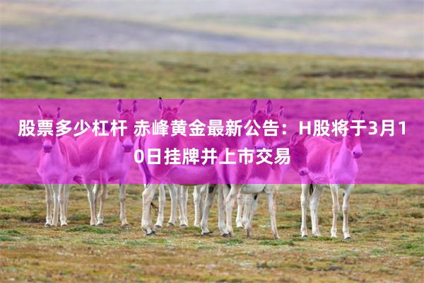 股票多少杠杆 赤峰黄金最新公告：H股将于3月10日挂牌并上市交易