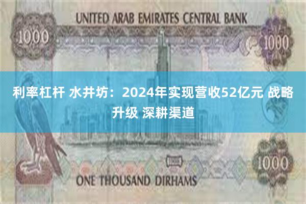 利率杠杆 水井坊：2024年实现营收52亿元 战略升级 深耕渠道