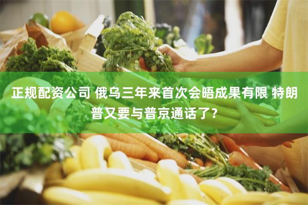正规配资公司 俄乌三年来首次会晤成果有限 特朗普又要与普京通话了？