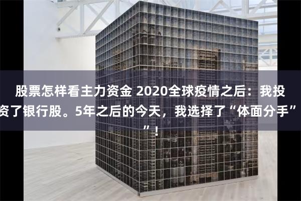 股票怎样看主力资金 2020全球疫情之后：我投资了银行股。5年之后的今天，我选择了“体面分手”！